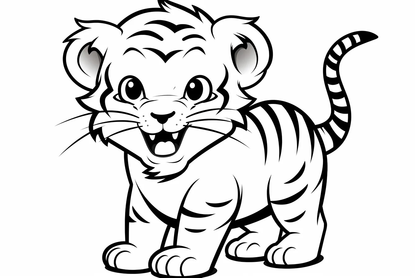 tiger coloring pages easy