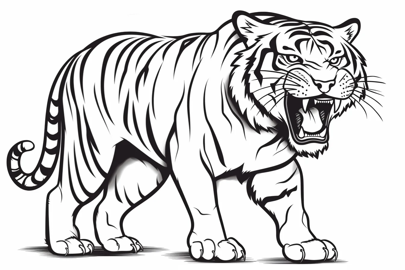 tiger coloring pages for adults printable