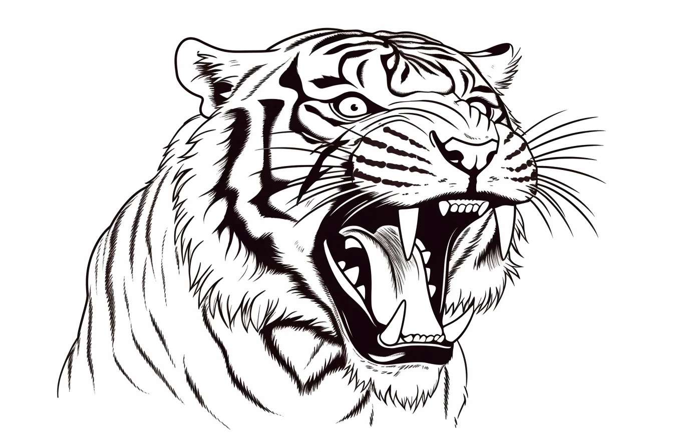 tiger coloring pages for adults printable