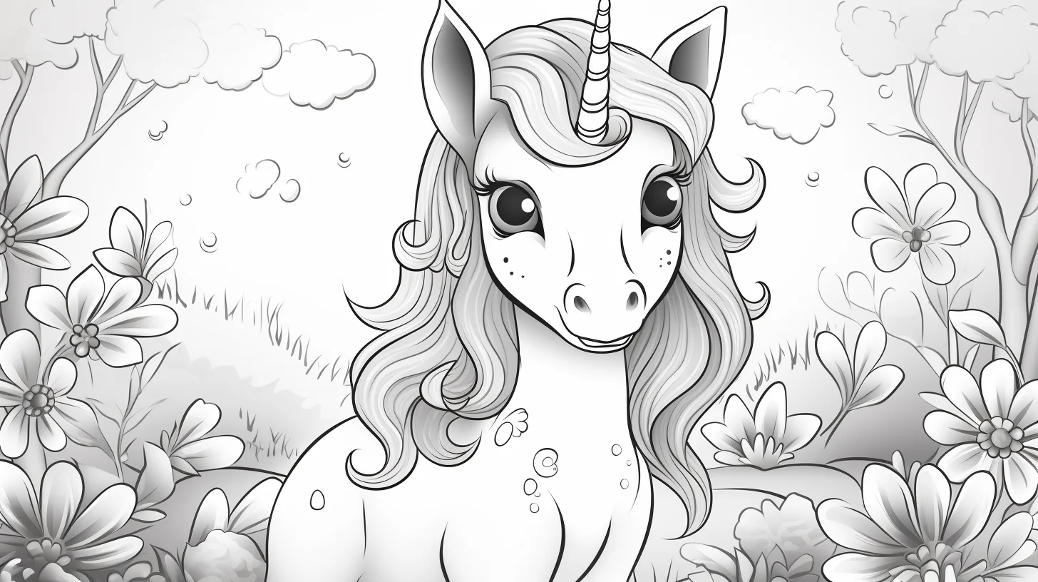 unicorn coloring page printable