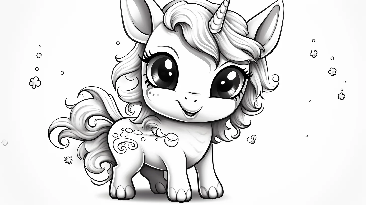 unicorn coloring pages cute