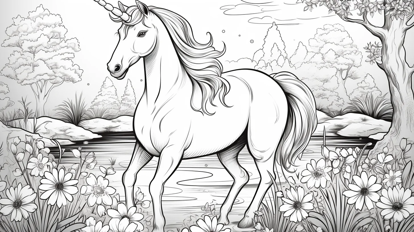 unicorn coloring pages for adults