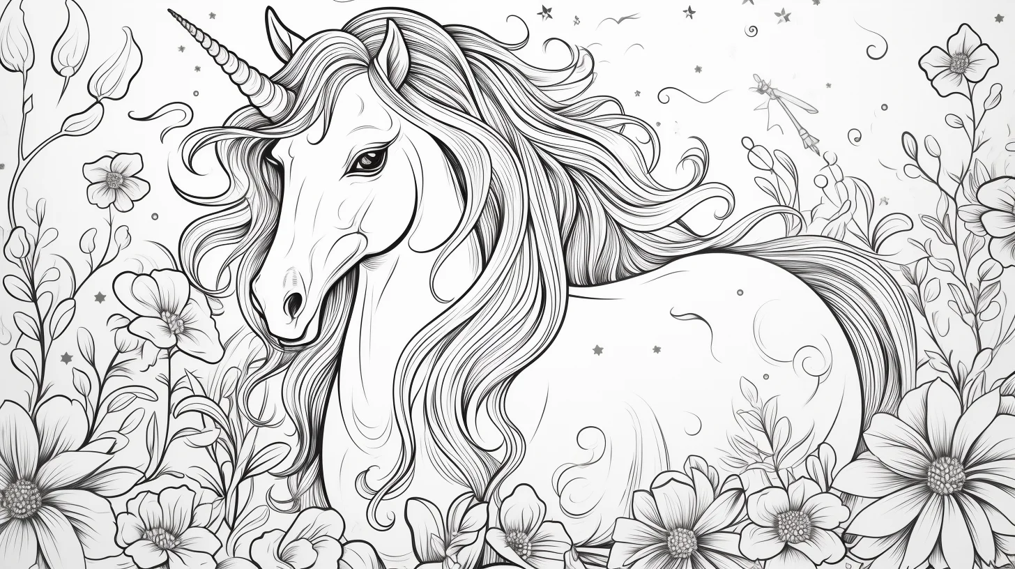 unicorn coloring pages for adults