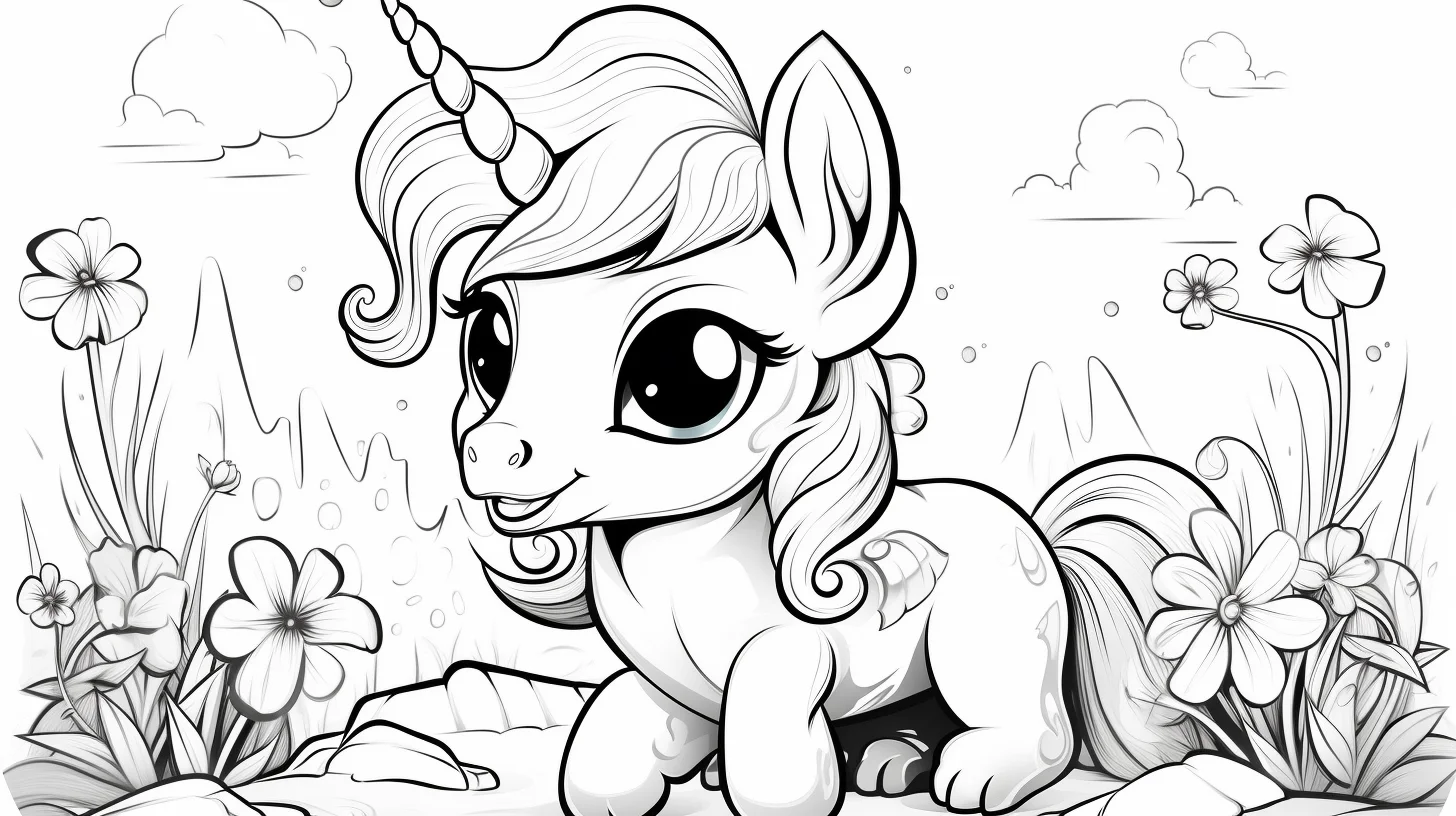 unicorn coloring pages for toddlers