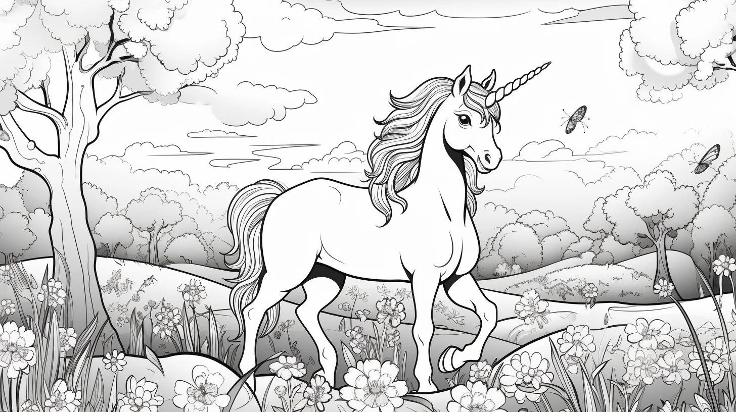 unicorn coloring pages hard