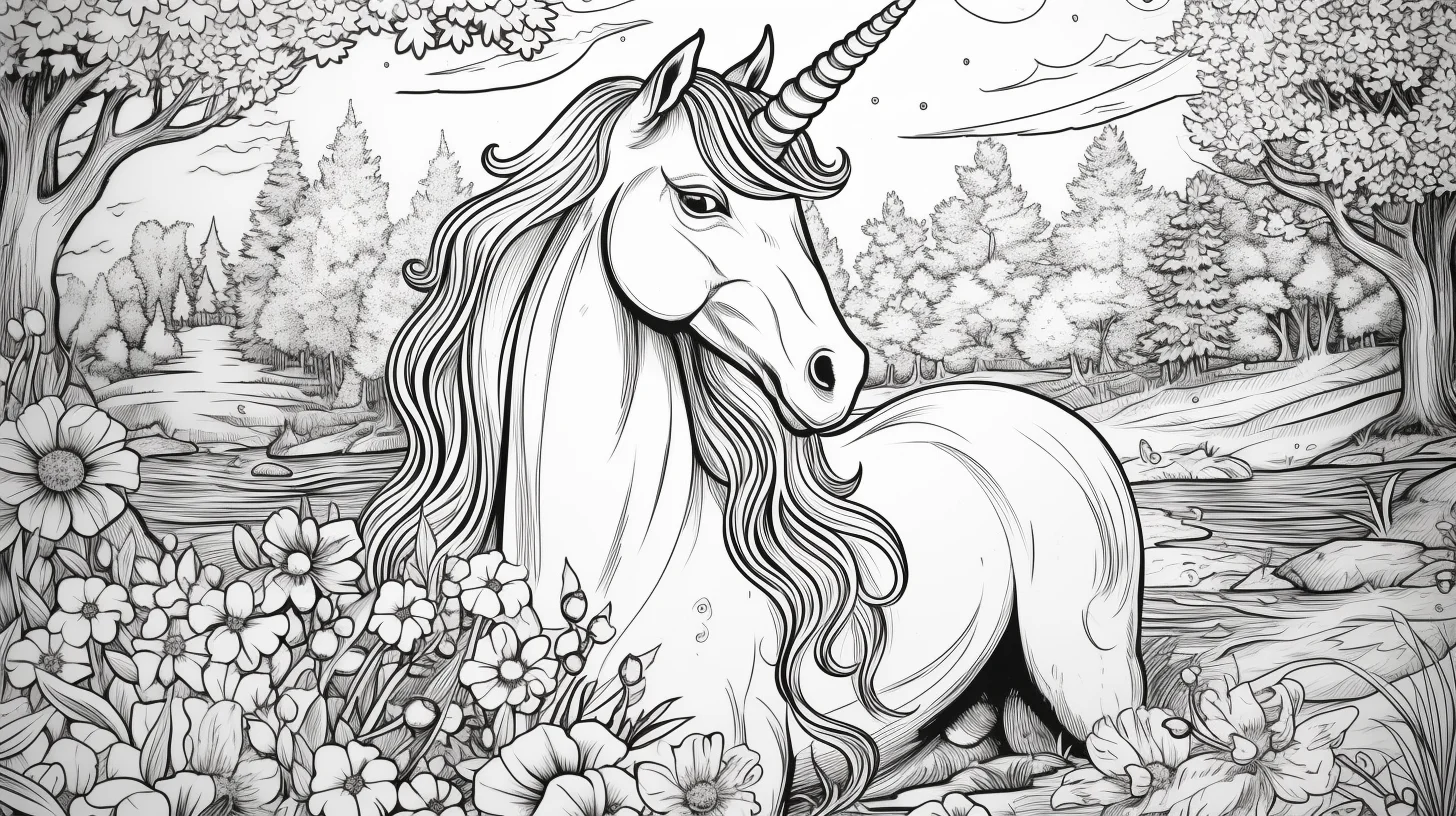 unicorn coloring pages hard