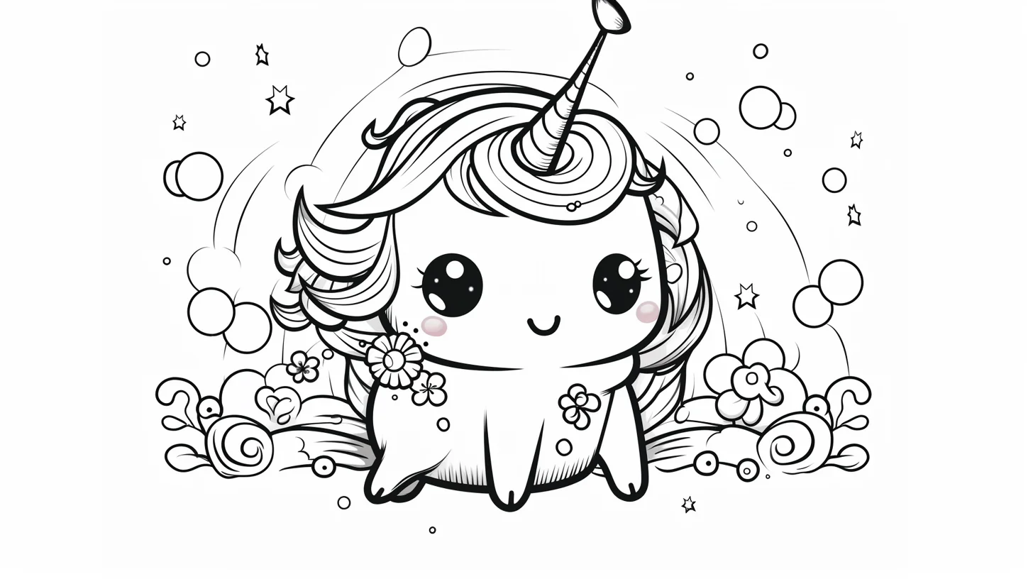 unicorn narwhal coloring pages