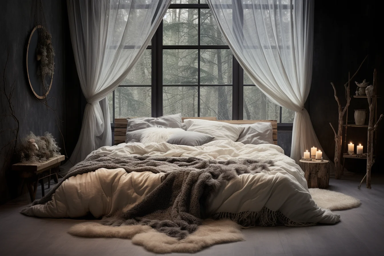warm scandinavian bedroom