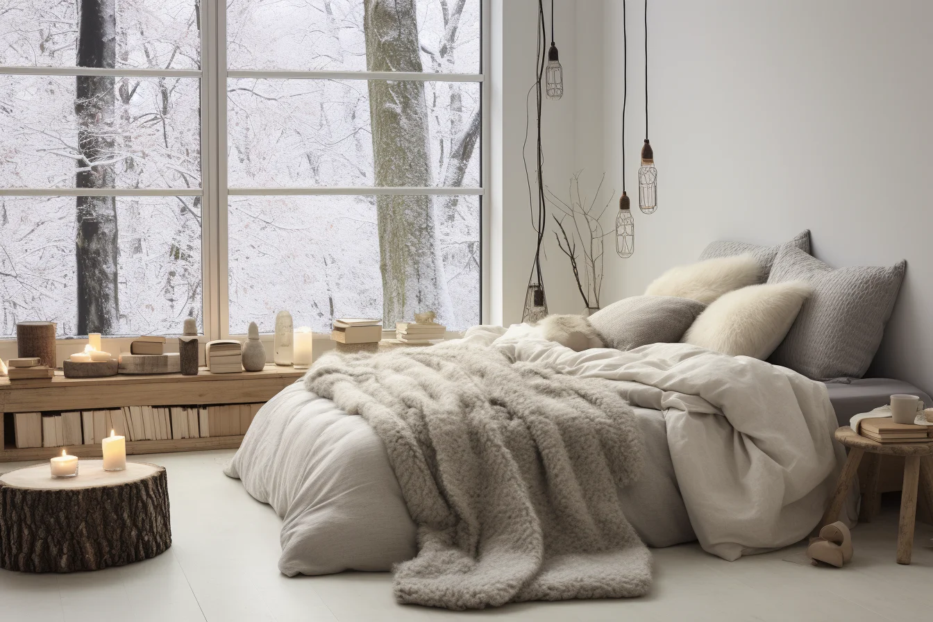 white nordic bedroom set