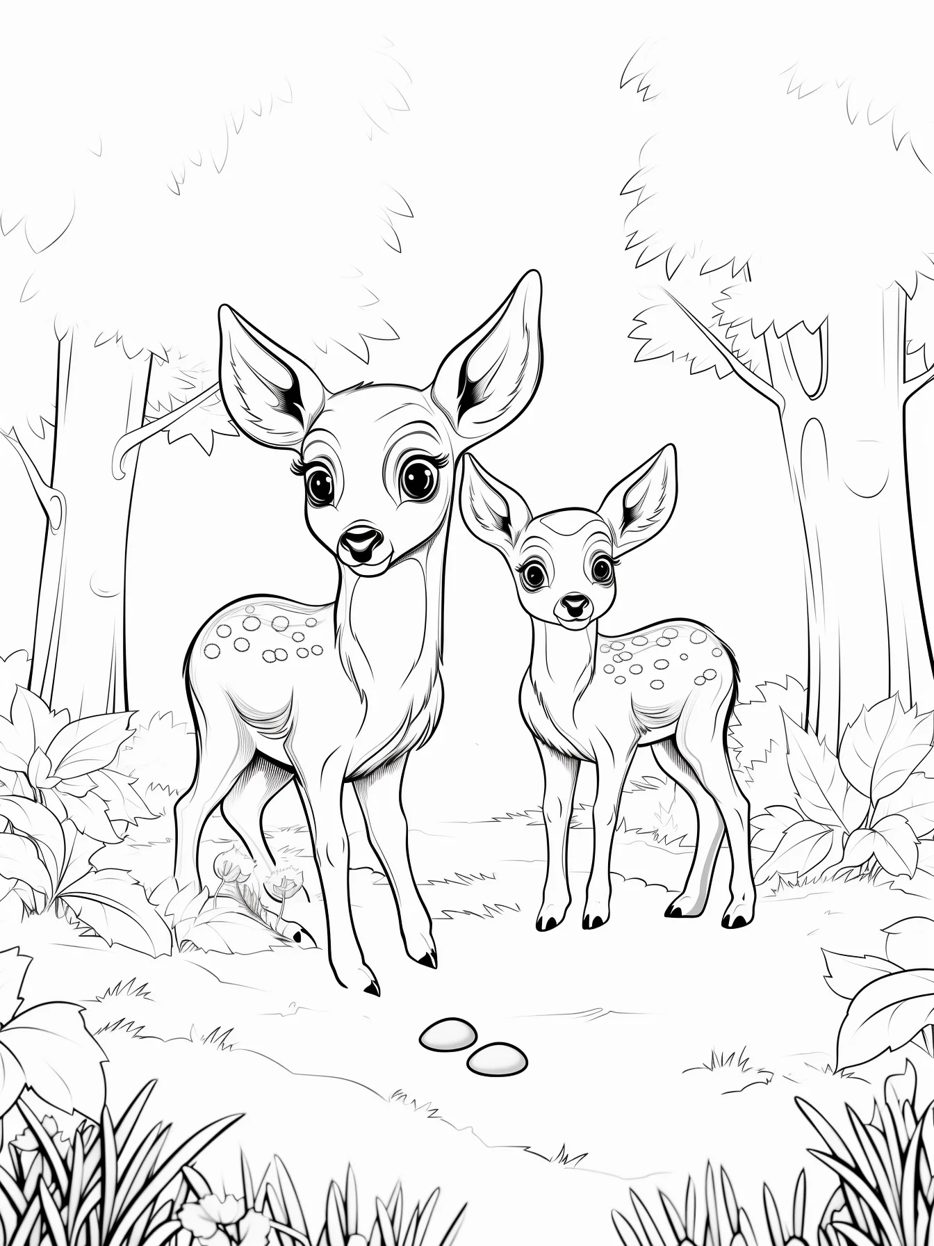 Deer Coloring Pages for Adults