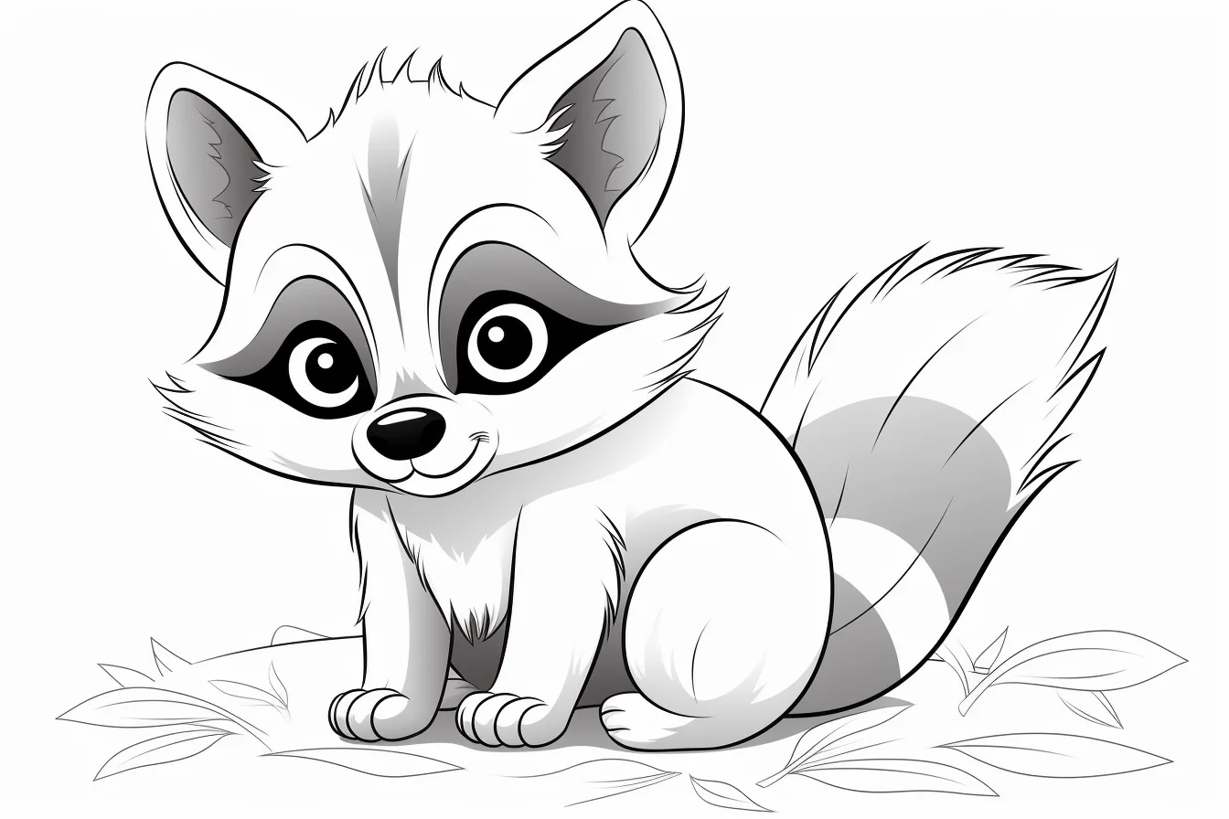 Racoon Coloring Pages for Kids