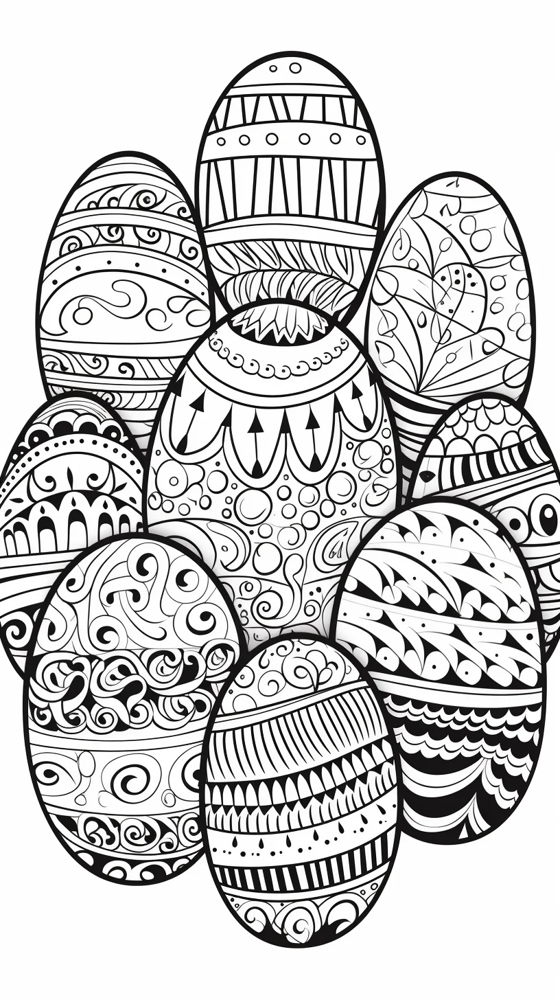 cute easter egg coloring pages