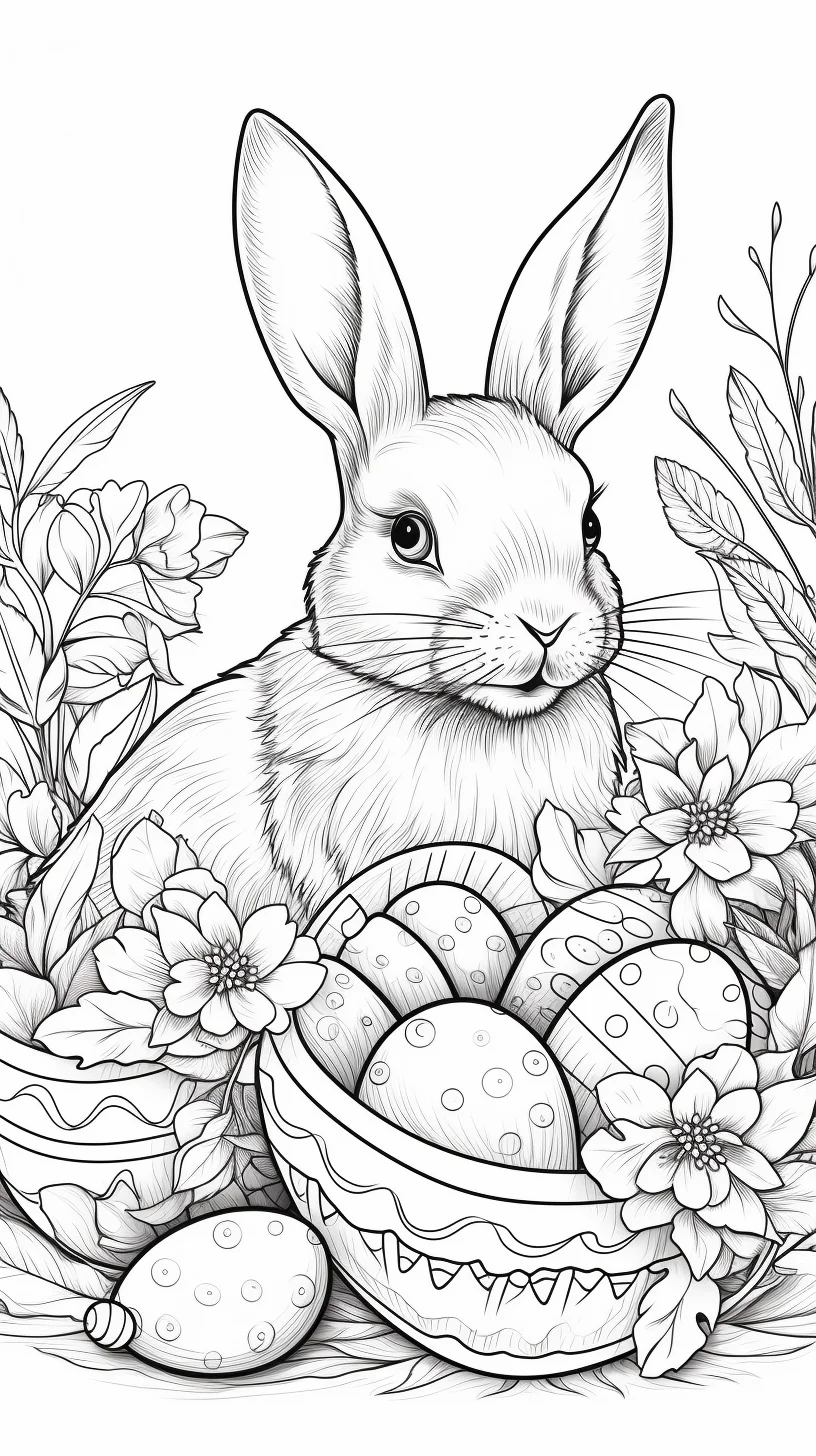 cute easy easter coloring pages