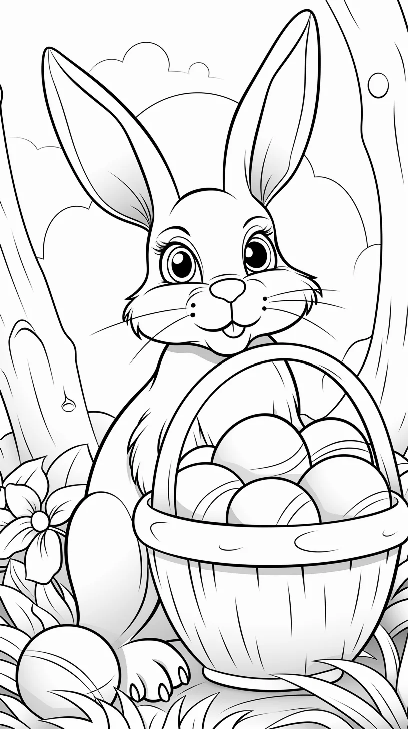 cute happy easter coloring pages