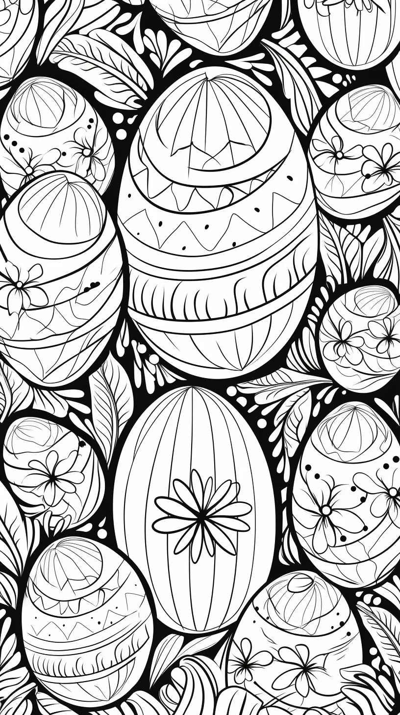 easter egg coloring pages printable