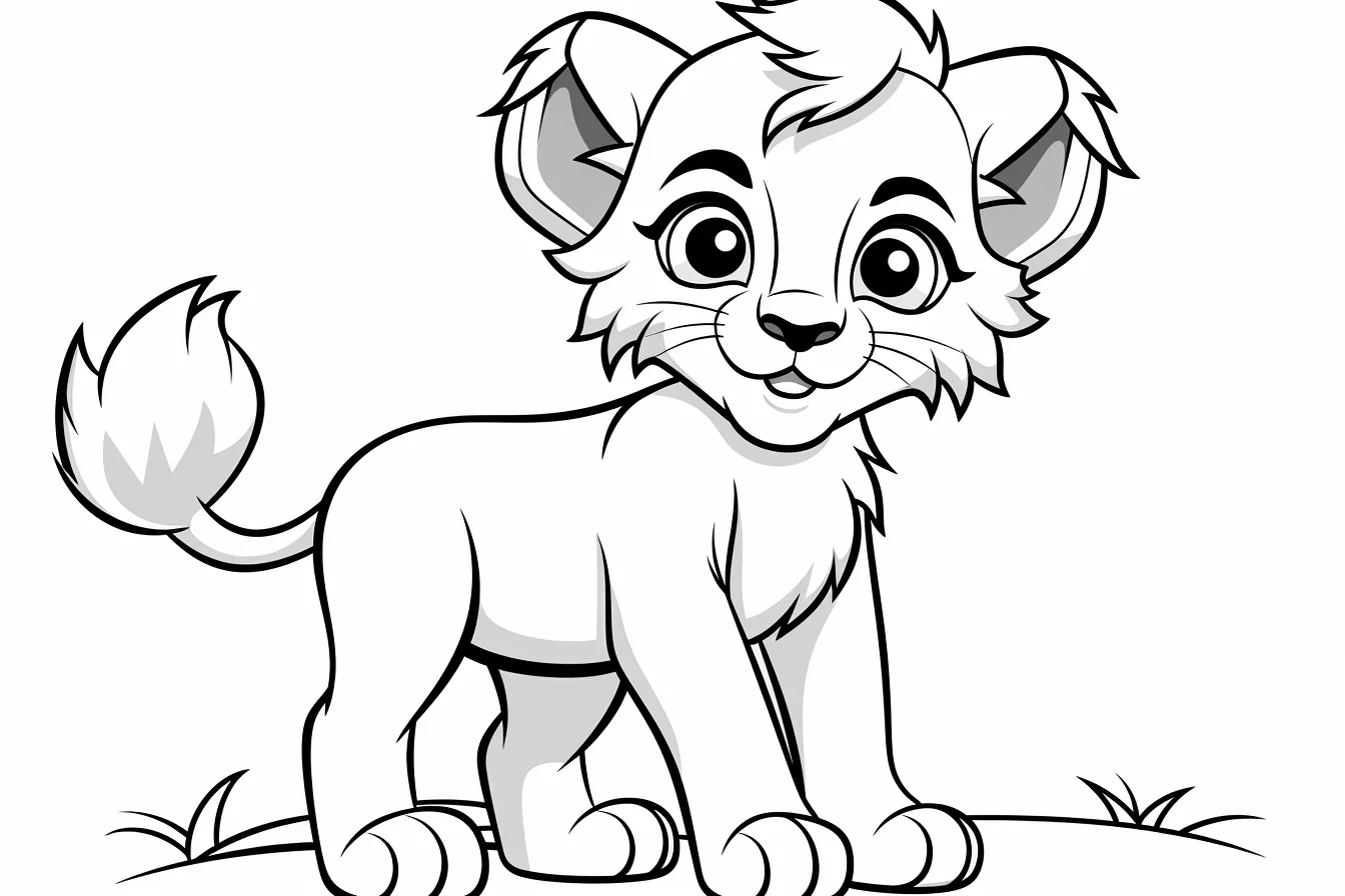 Free Cute Baby Lion Coloring Pages