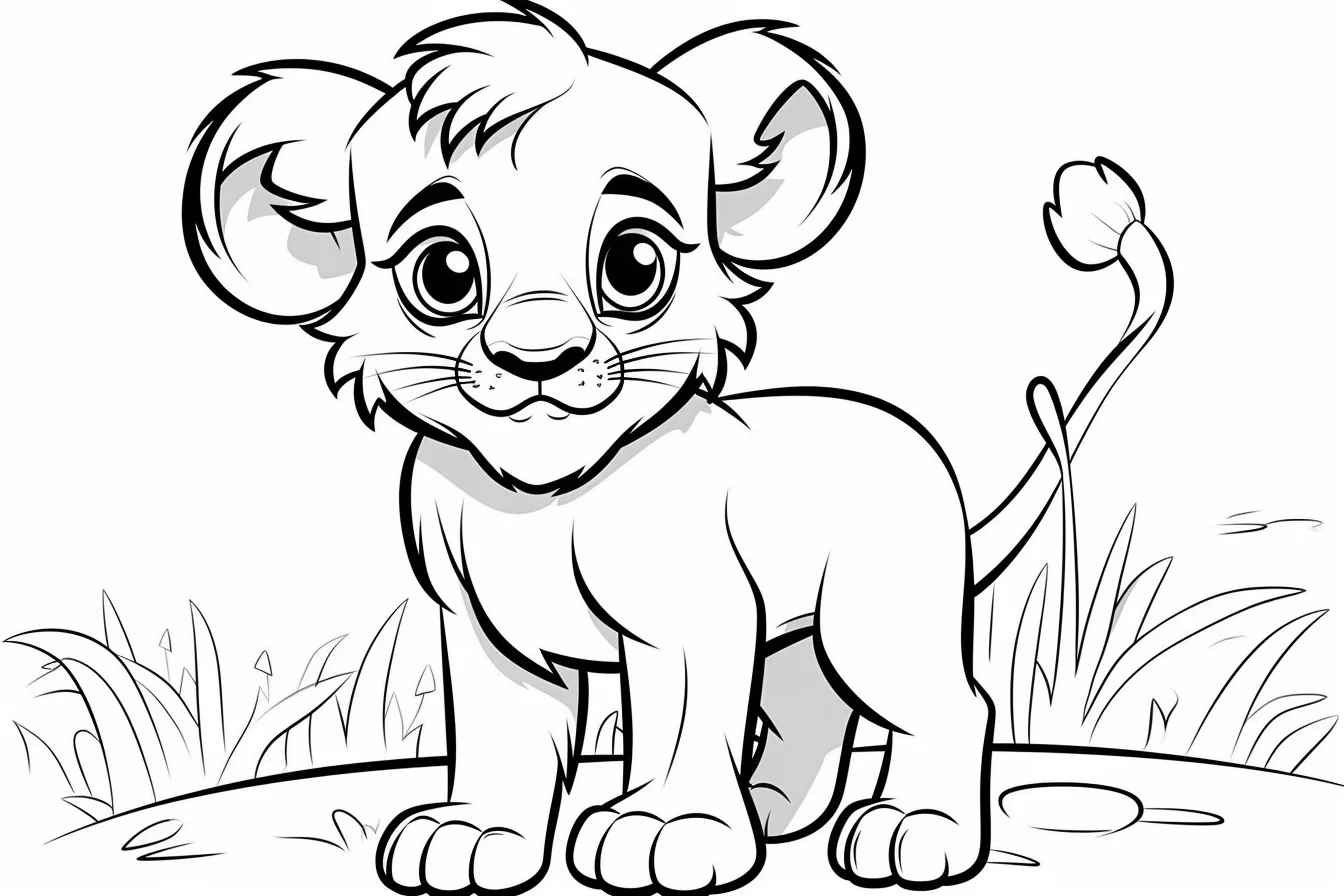 Lion Coloring Pages Colored