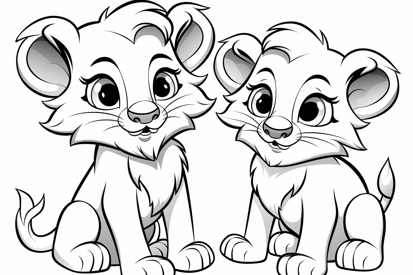 Lion Coloring Pages Easy