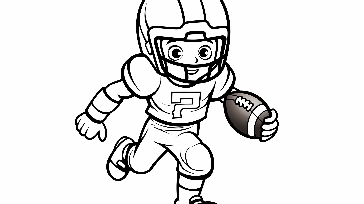 easy football player coloring pages