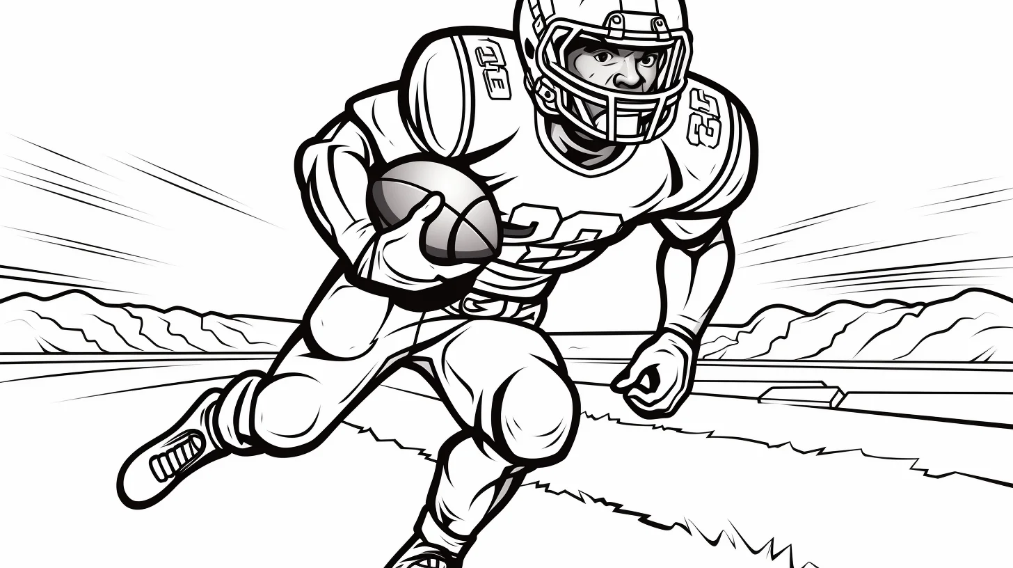 football player coloring page