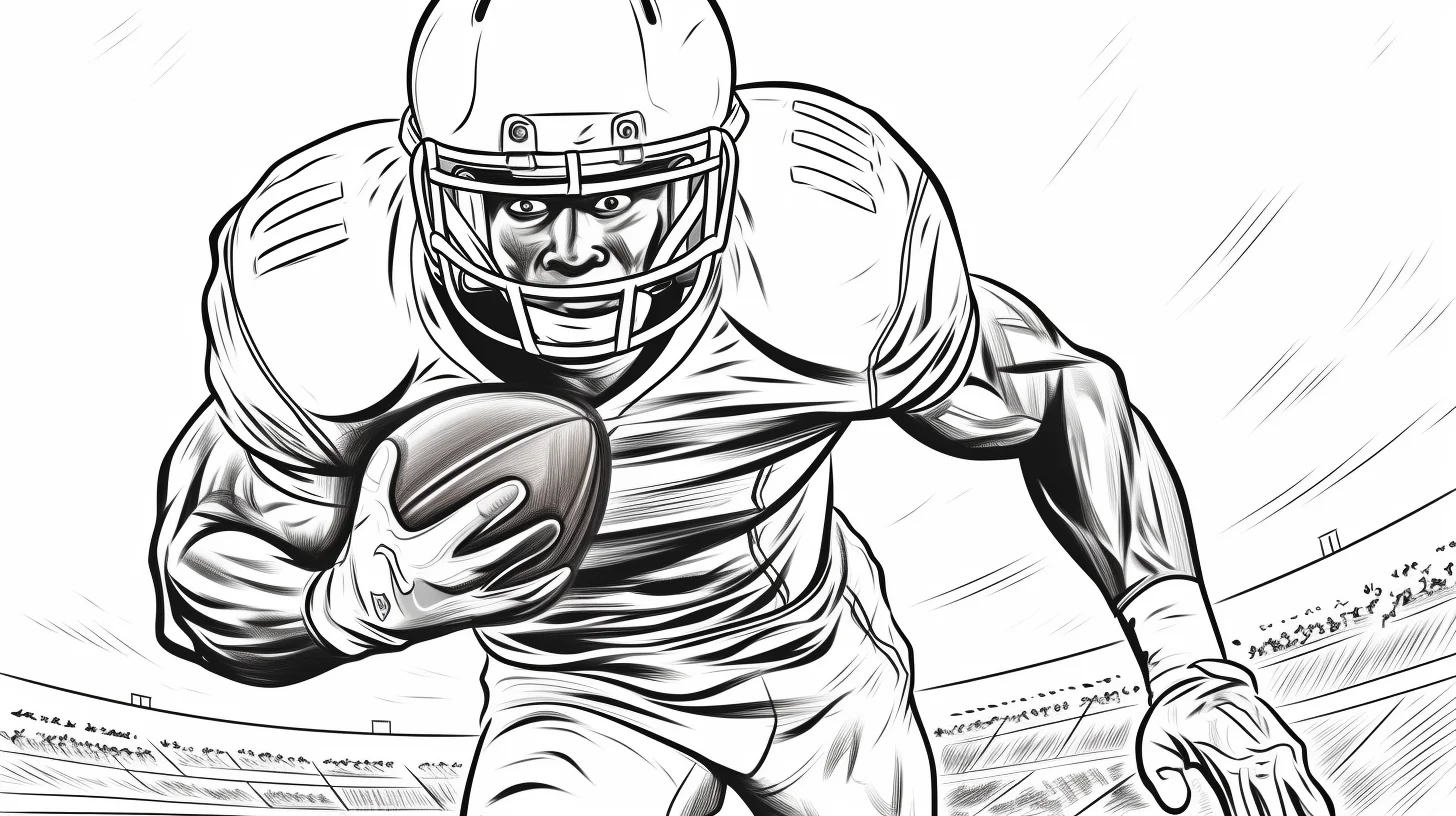 football player coloring pages for kids