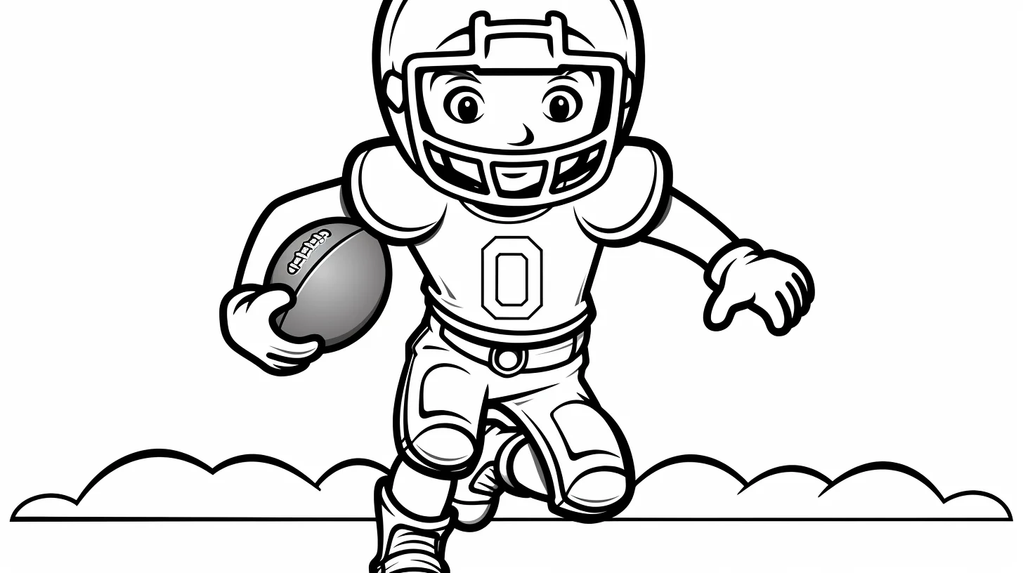 football player coloring pages free printable