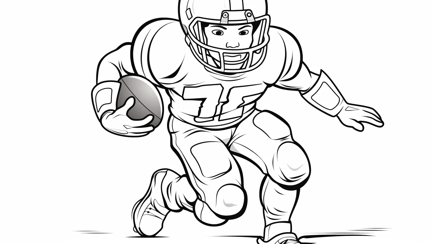 football player coloring pages