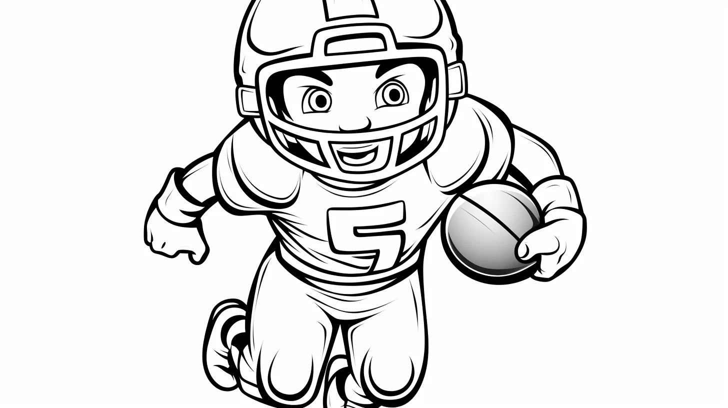 free football player coloring pages for kids