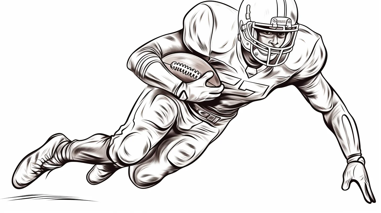 free football player coloring pages