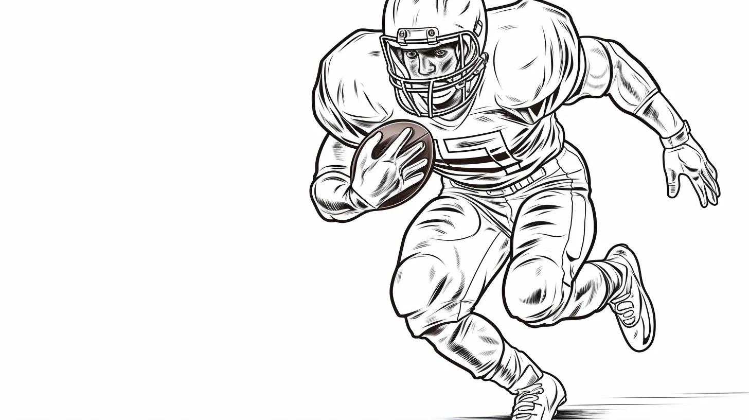 free printable football player coloring pages