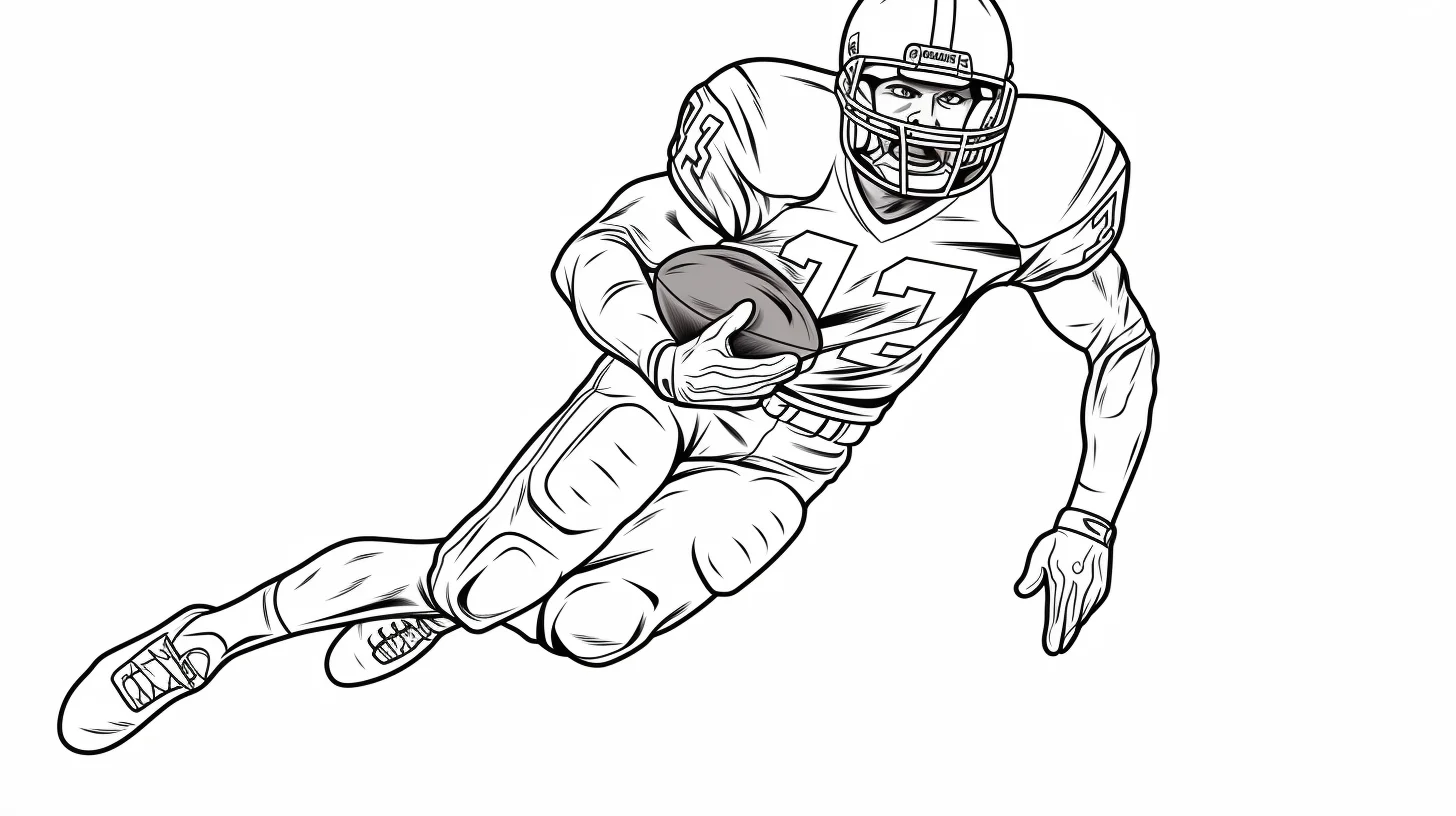 free wide receiver football player coloring pages