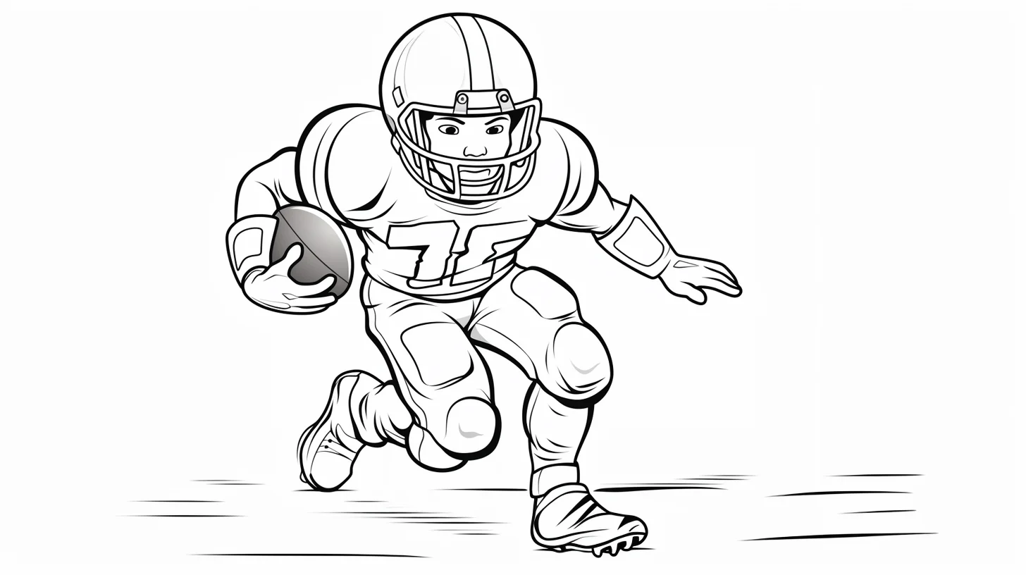 printable football player coloring pages