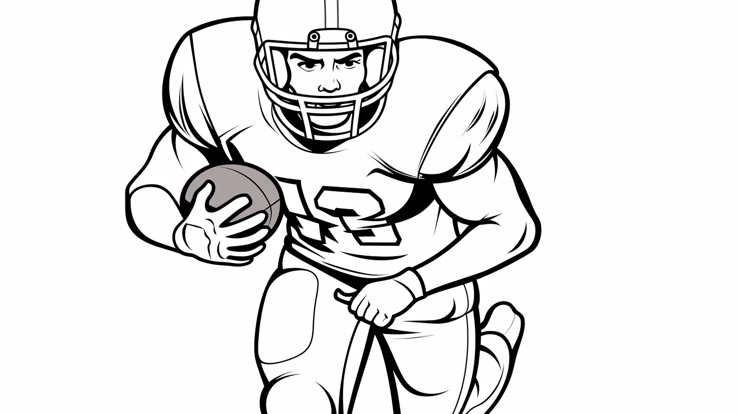quarterback football coloring pages free