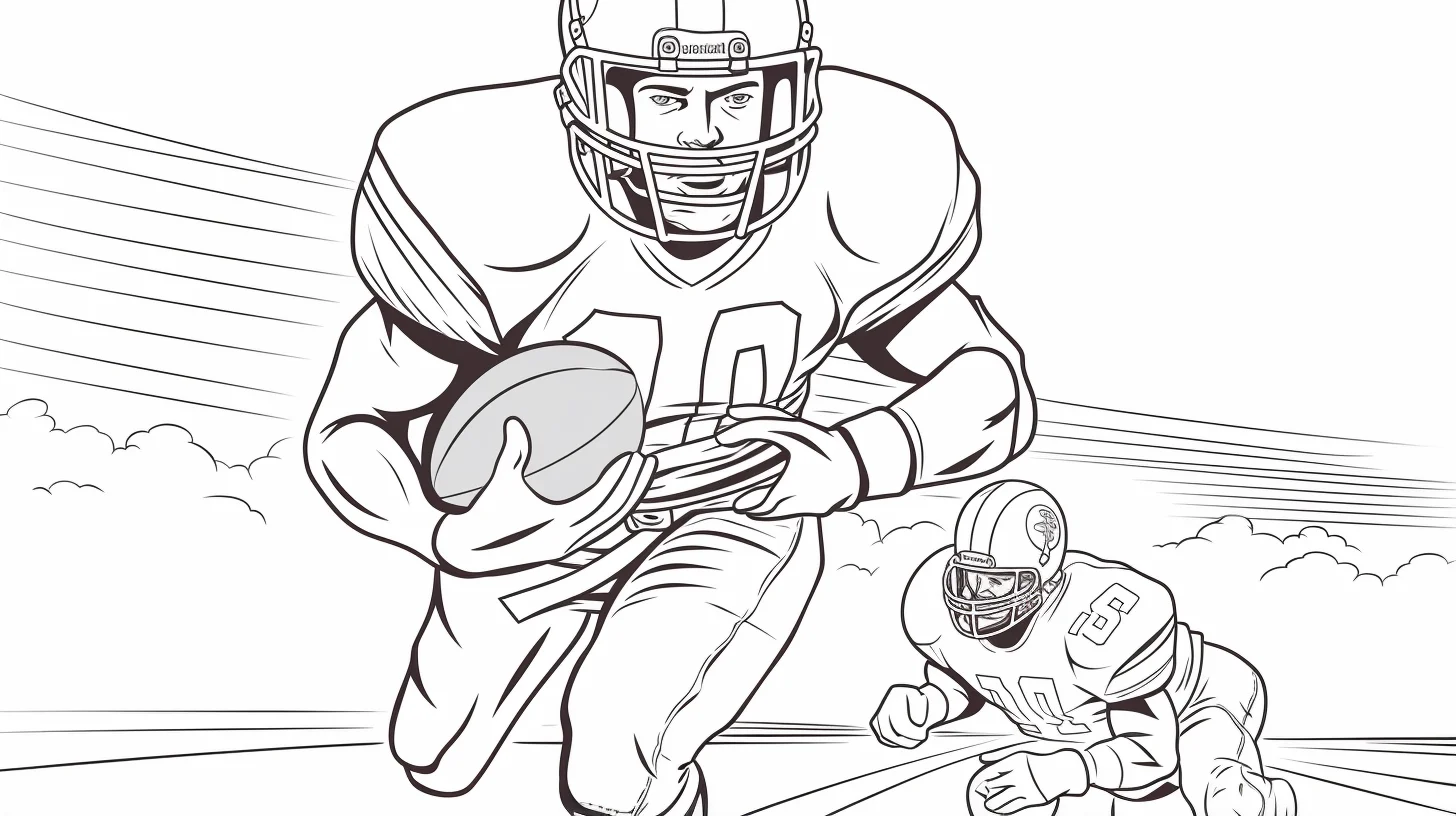 quarterback football coloring pages printable free