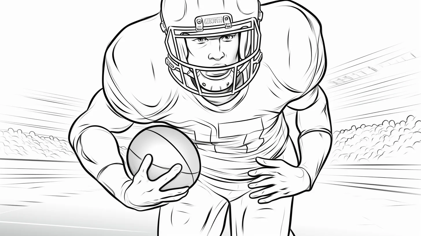 quarterback football coloring pages printable