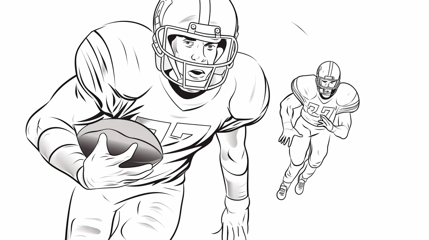 quarterback football coloring pages to print