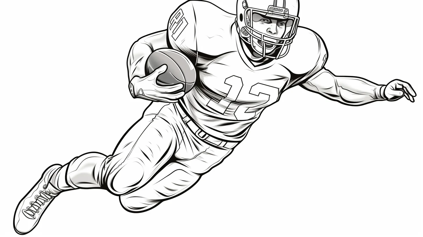 quarterback football coloring pages