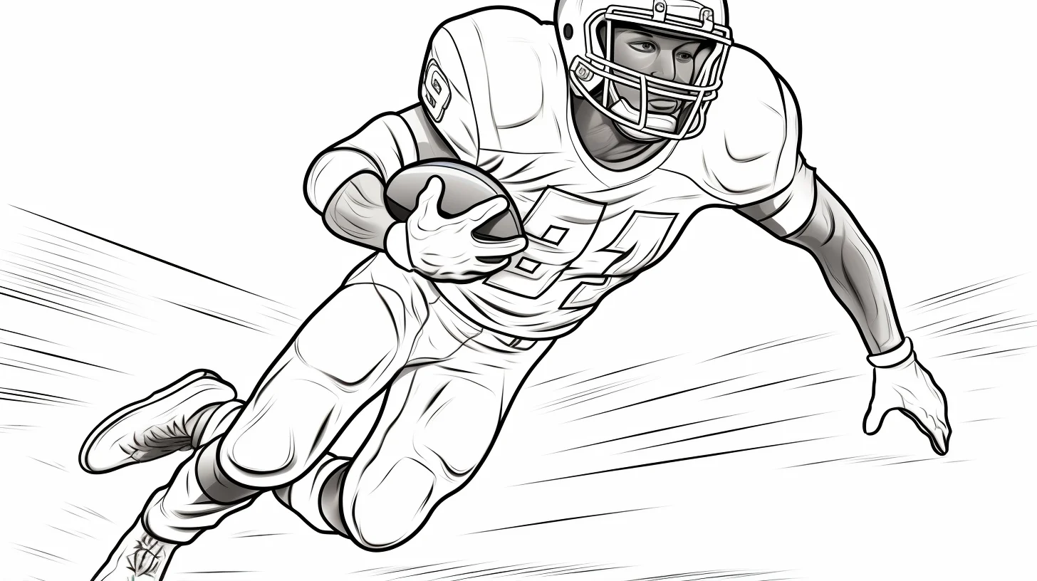 wide receiver football player coloring pages