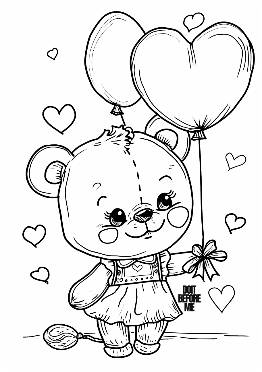 cute baby teddy bear coloring pages