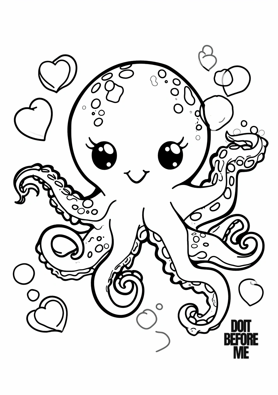 cute octopus coloring pages for kids