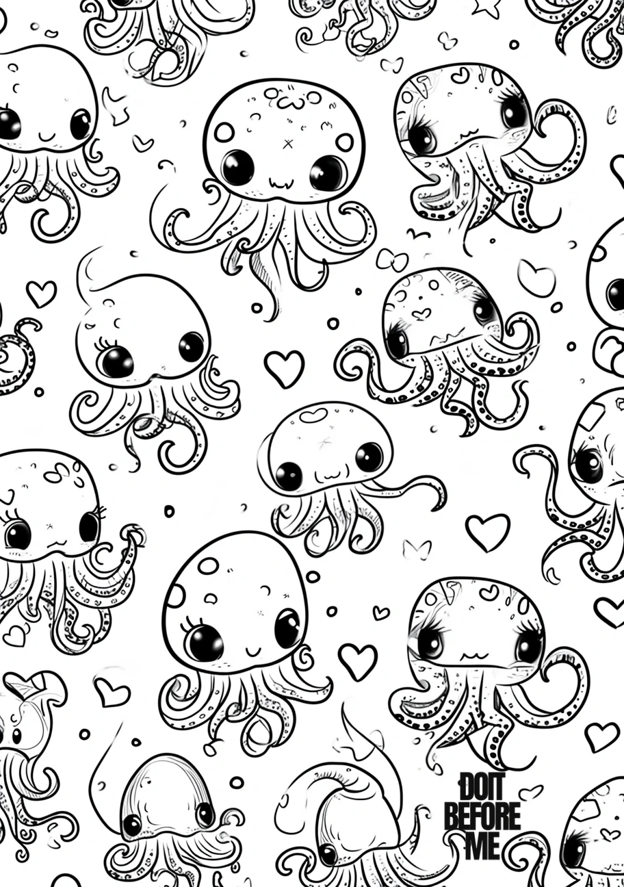 cute octopus colouring