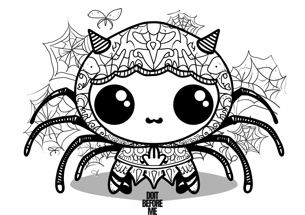 cute spider coloring pages