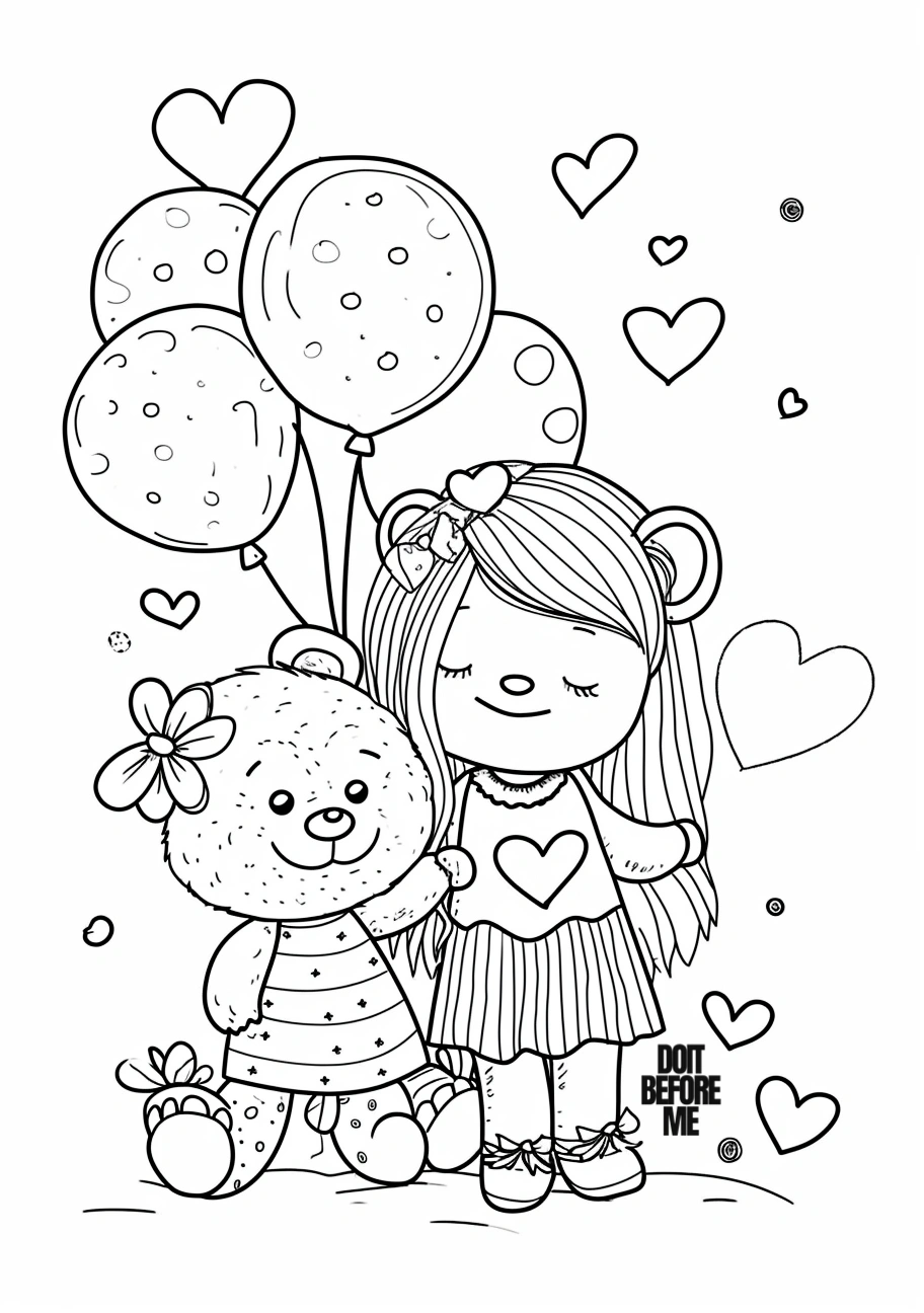 cute teddy bear coloring book