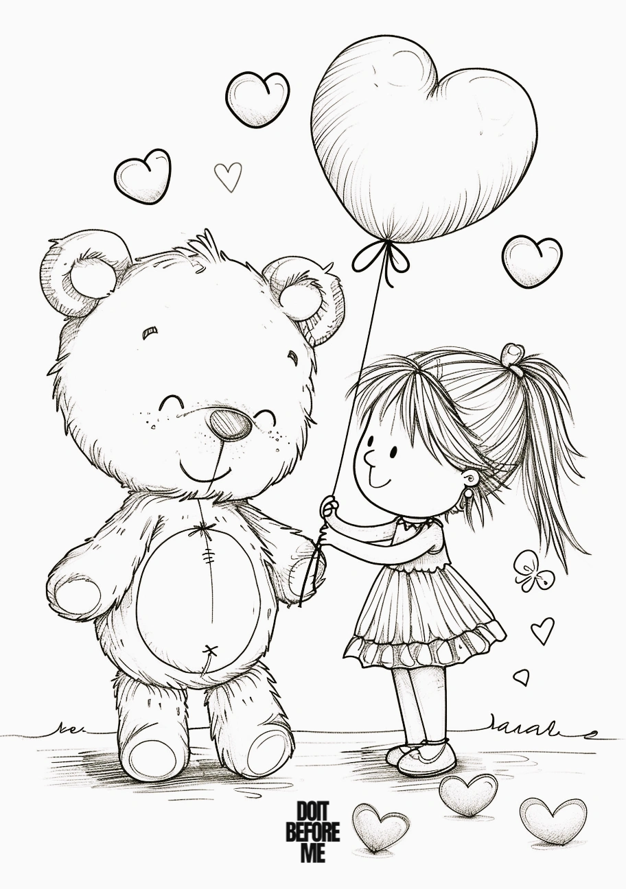 cute teddy bear coloring pages