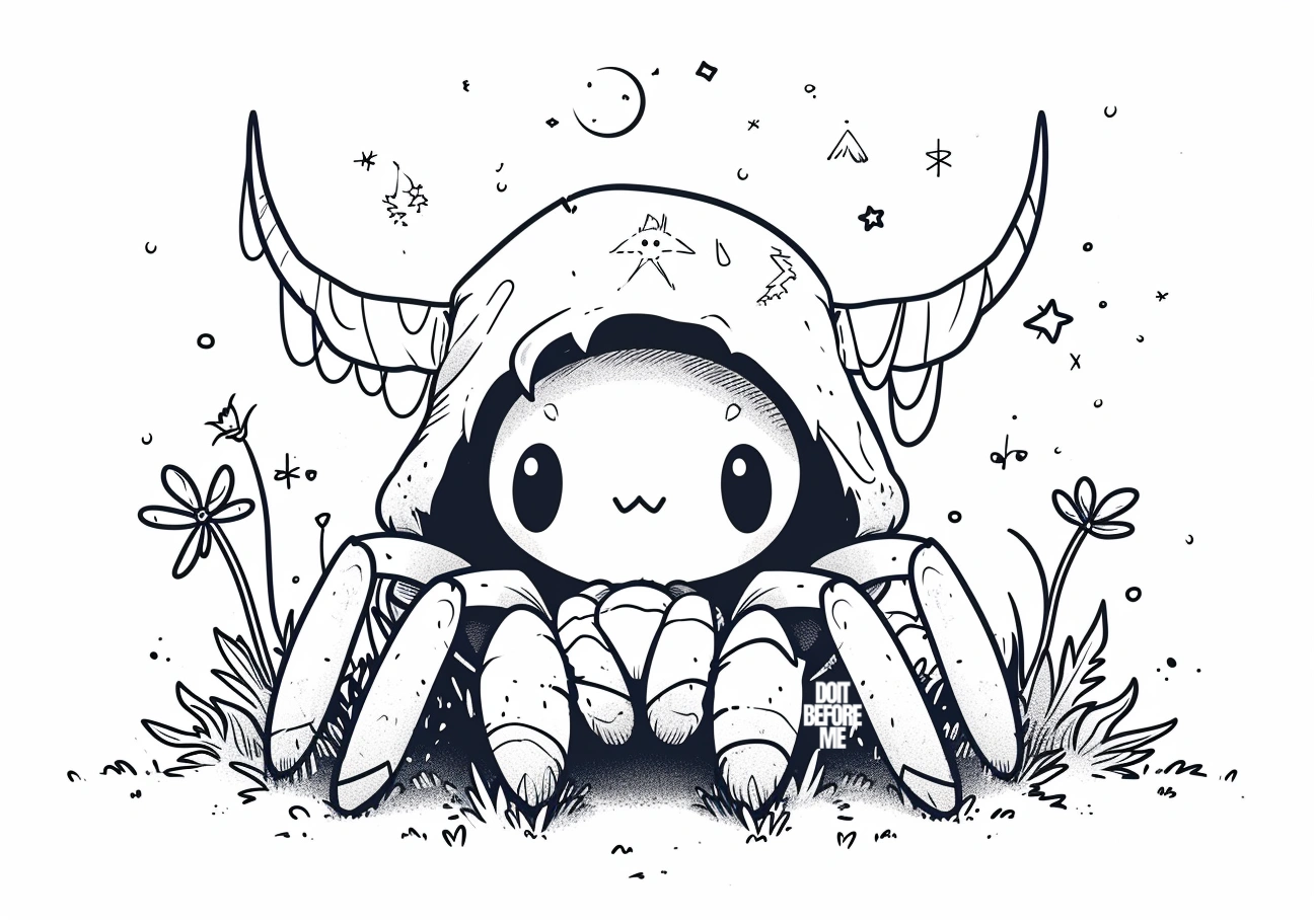 easy spider coloring pages