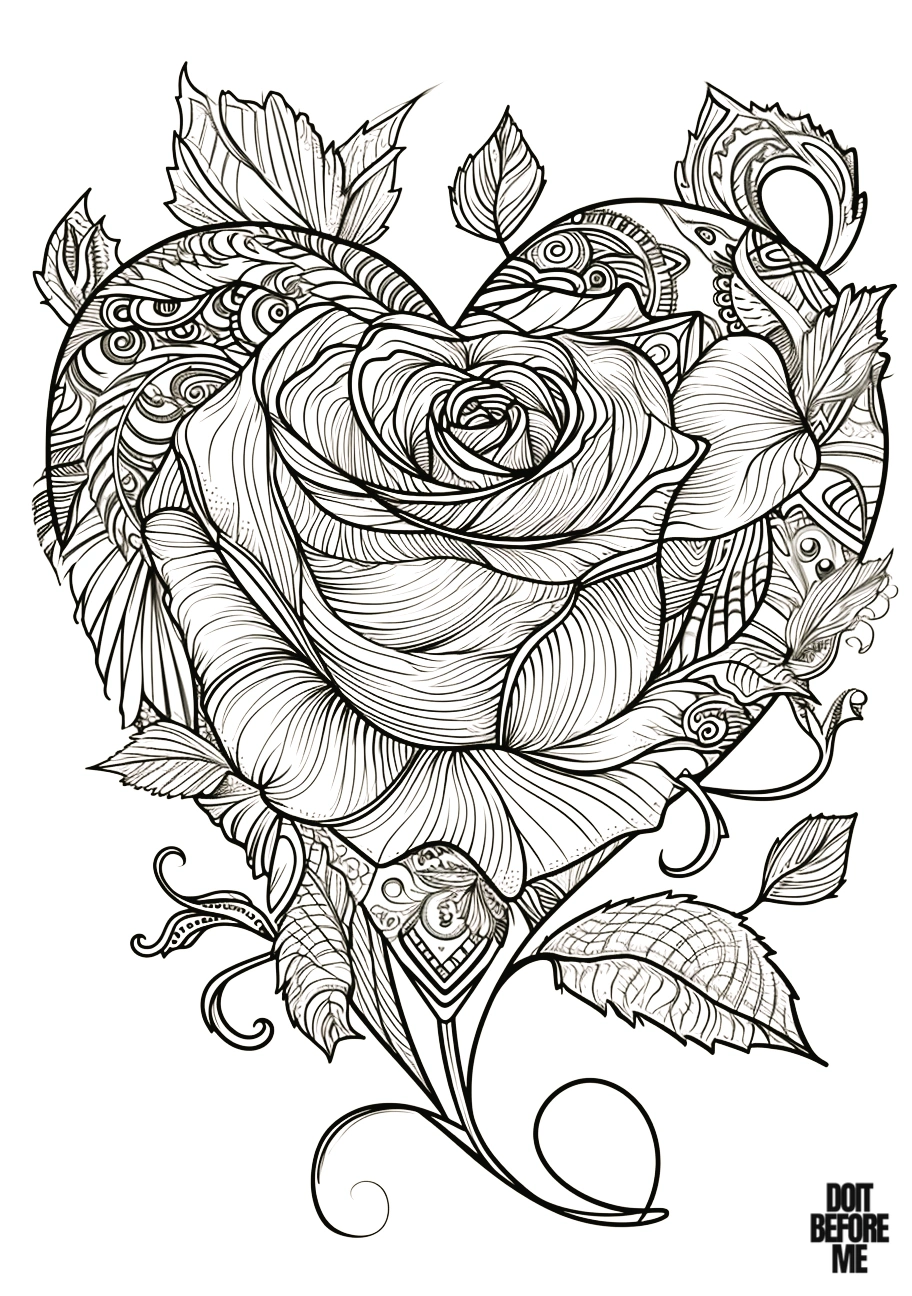 free valentines day heart coloring pages