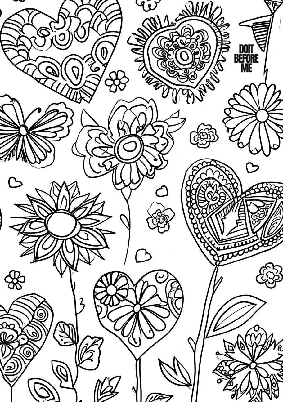 full page valentines day coloring pages for adults