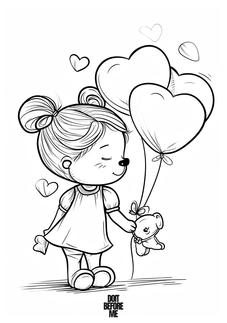 love teddy bear coloring pages