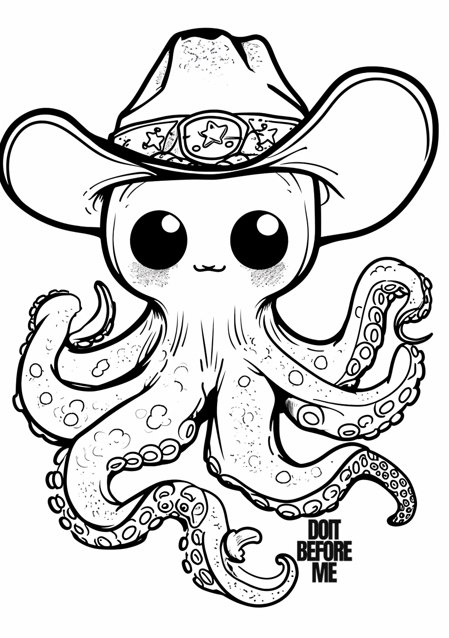 octopus coloring page for adults