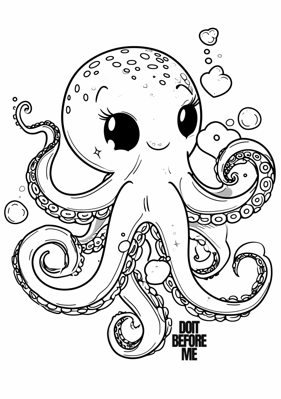 octopus coloring page free printable